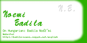 noemi badila business card